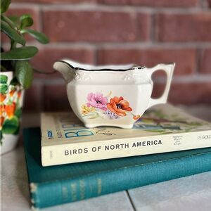 Vintage Floral Chatham Creamer By CC Thompson Pottery Company